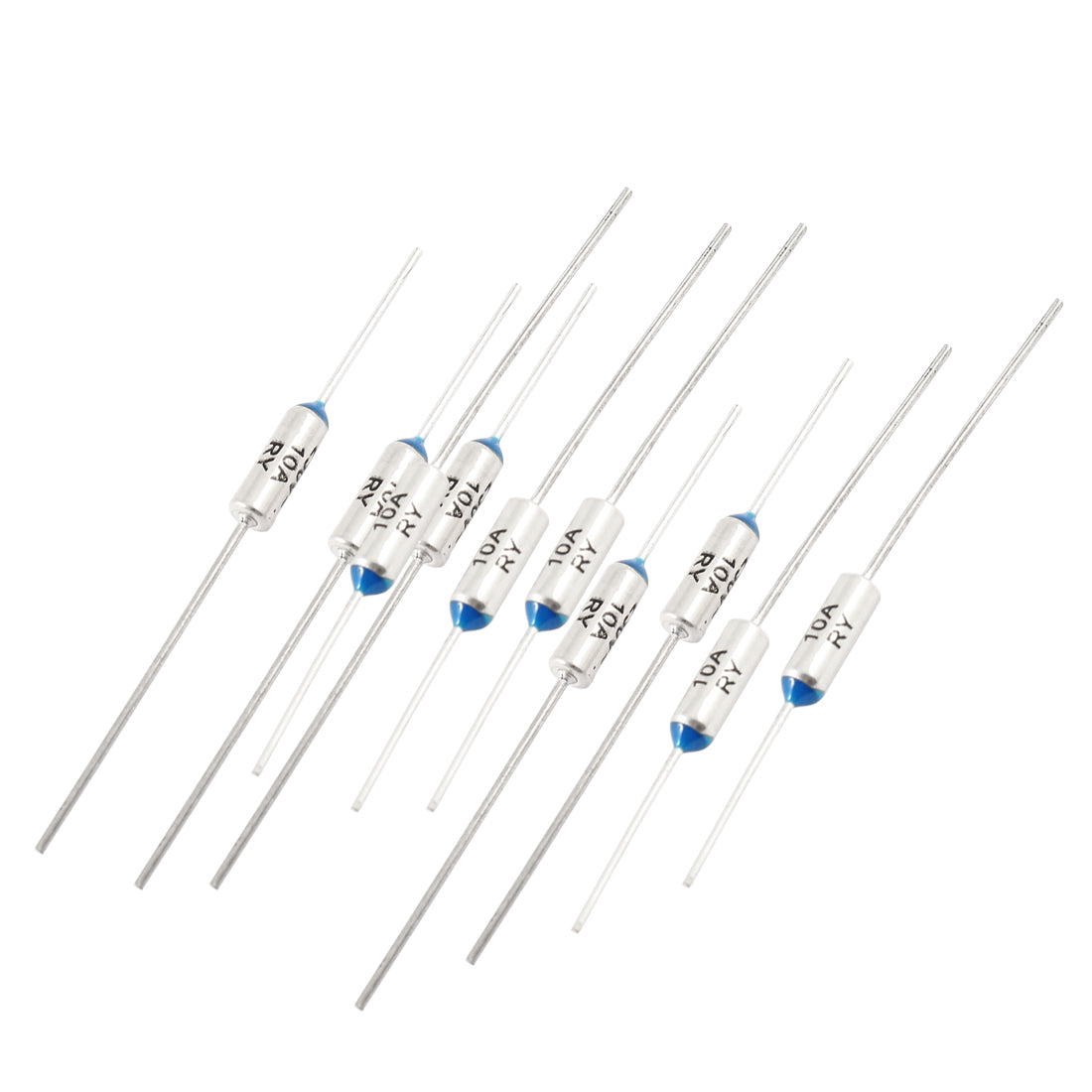 uxcell Uxcell 10 Pcs Electronic Component Cut Off 240 TF Temperature Thermal Fuses AC 250V 10A