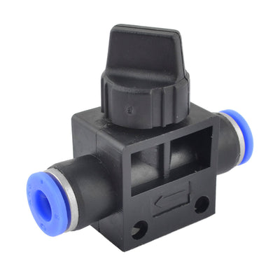 Harfington Uxcell Quarter Turn Switch Blue Black Plastic 6mm Hose Pipe Fitting Coupler Ball Valve