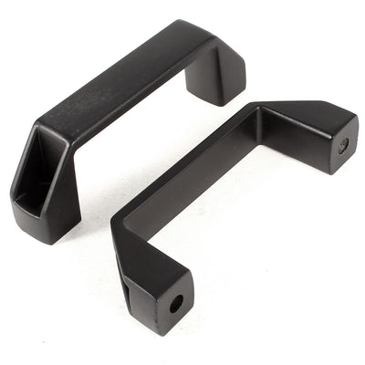 Harfington Uxcell 4.3" Length Black Metal Rectangle Drawer Cabinet Door Pull Handle Grip 2pcs