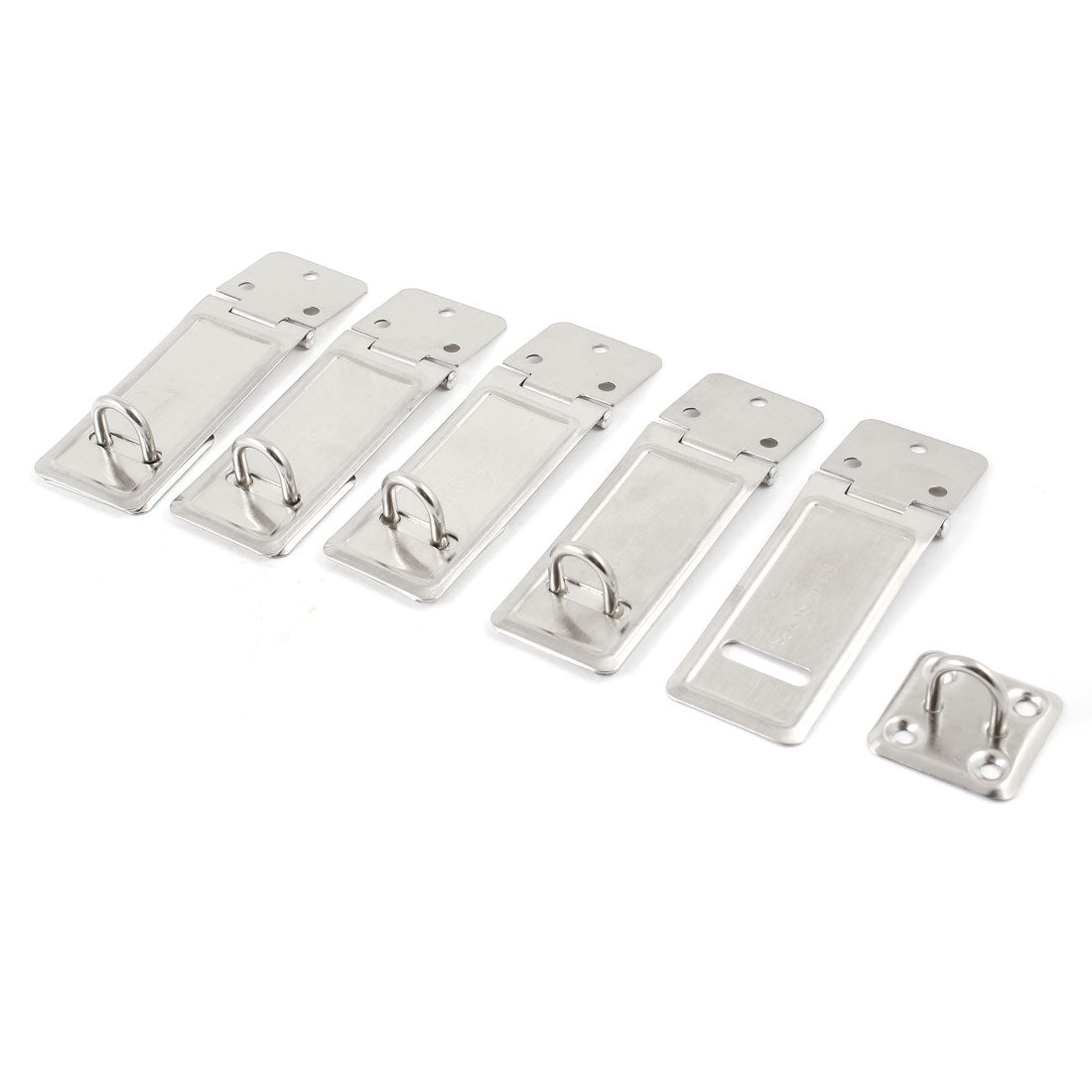 uxcell Uxcell 5 Set Cabinet Drawer Hardware Stainless Steel Padlock Hasp Staple