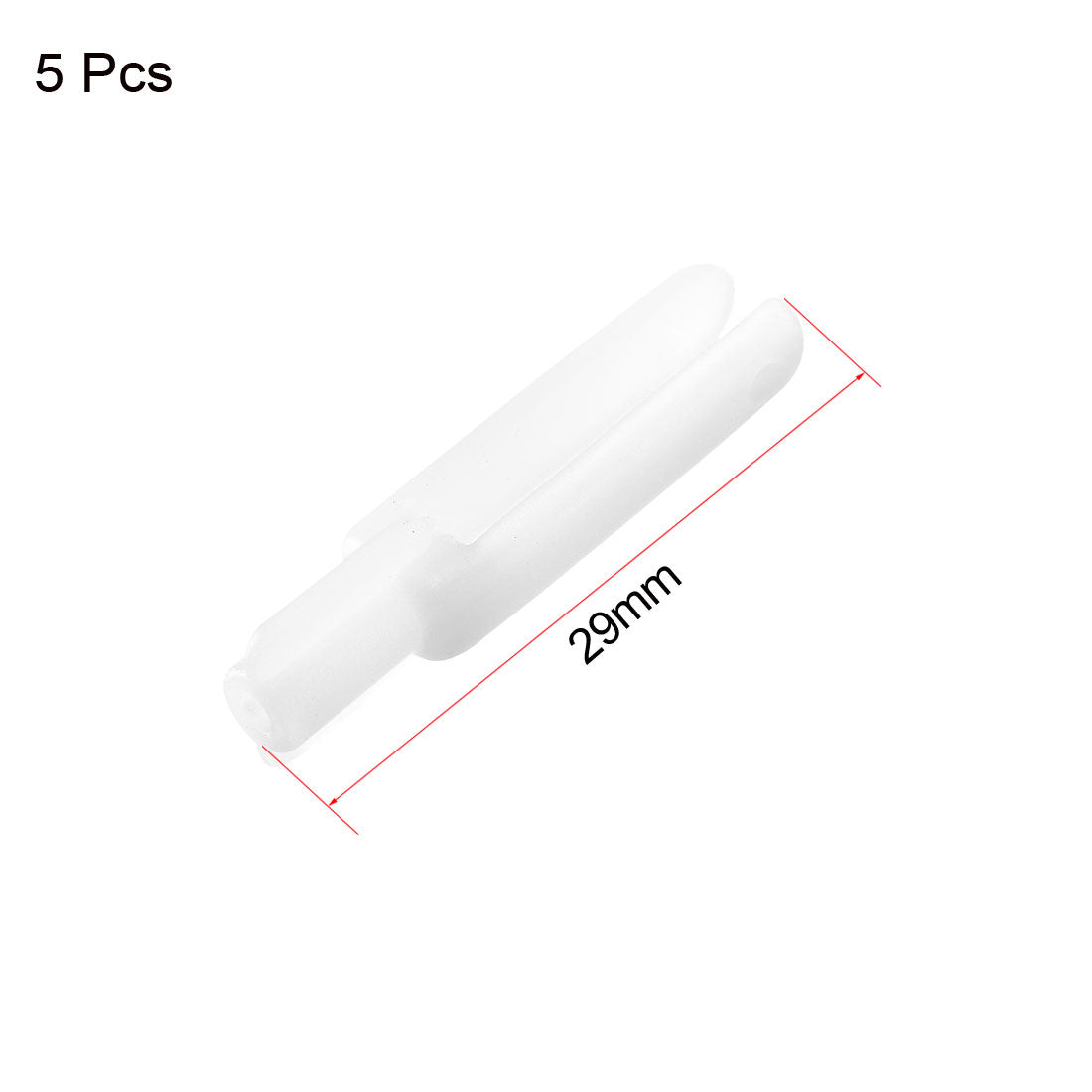 uxcell Uxcell 5Pcs 2mm Hole Dia White POM Nylon Clevis for DIY RC Airplane Model