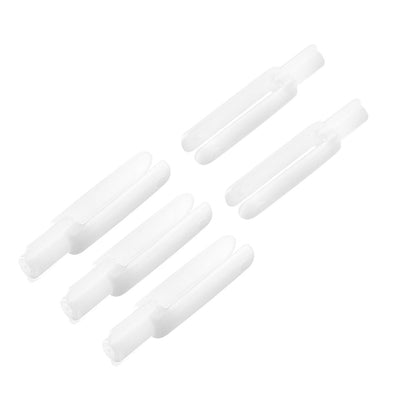 Harfington Uxcell 5Pcs 2mm Hole Dia White POM Nylon Clevis for DIY RC Airplane Model