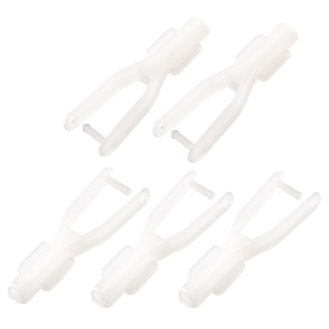 uxcell Uxcell 5PCS 1.8mm Dia Hole Clip Type White Nylon Clevis for RC Bubble Machine