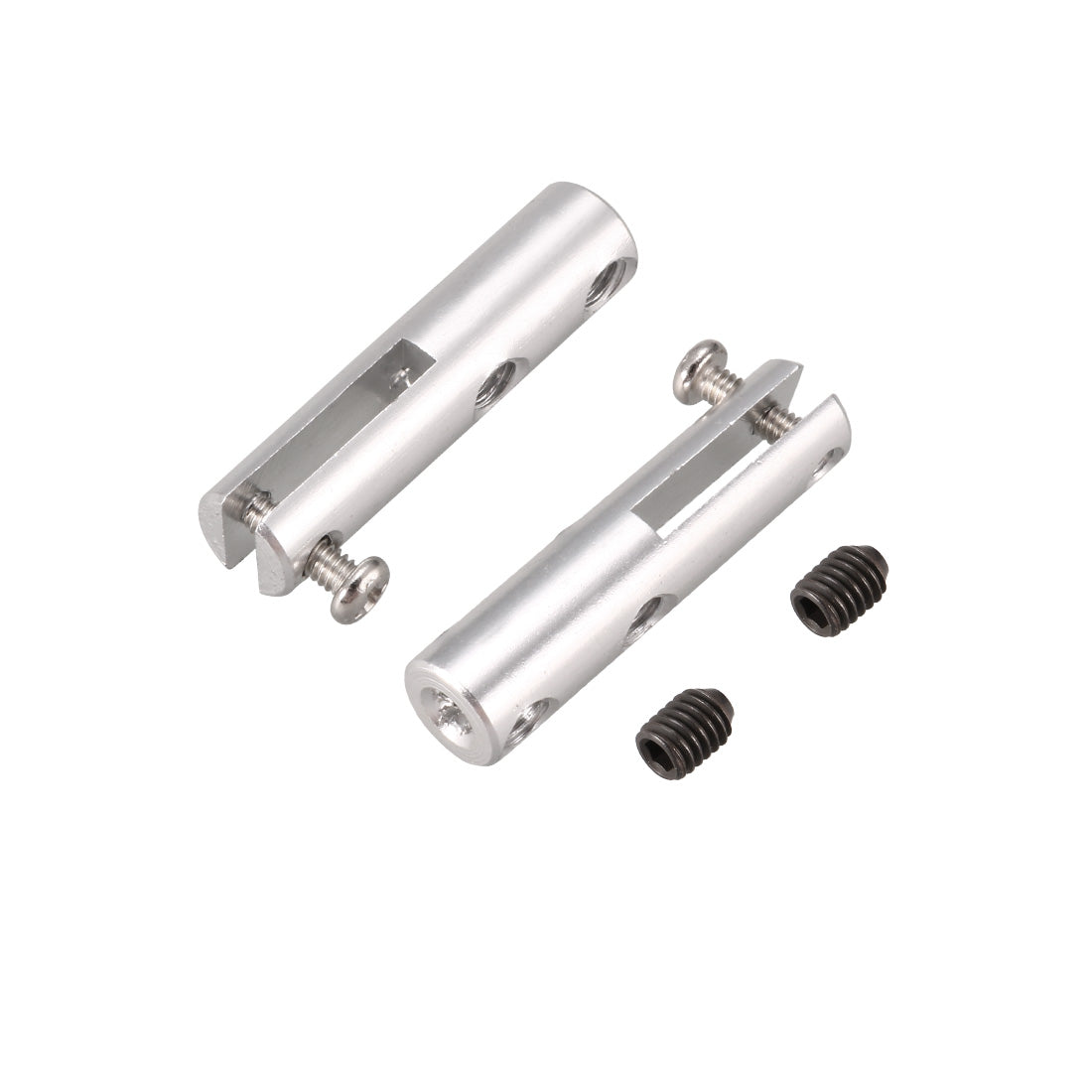 uxcell Uxcell 2pcs Silver Tone Aluminum Clevis 25 x 6 x 2.3mm for 2.3mm Push Rod