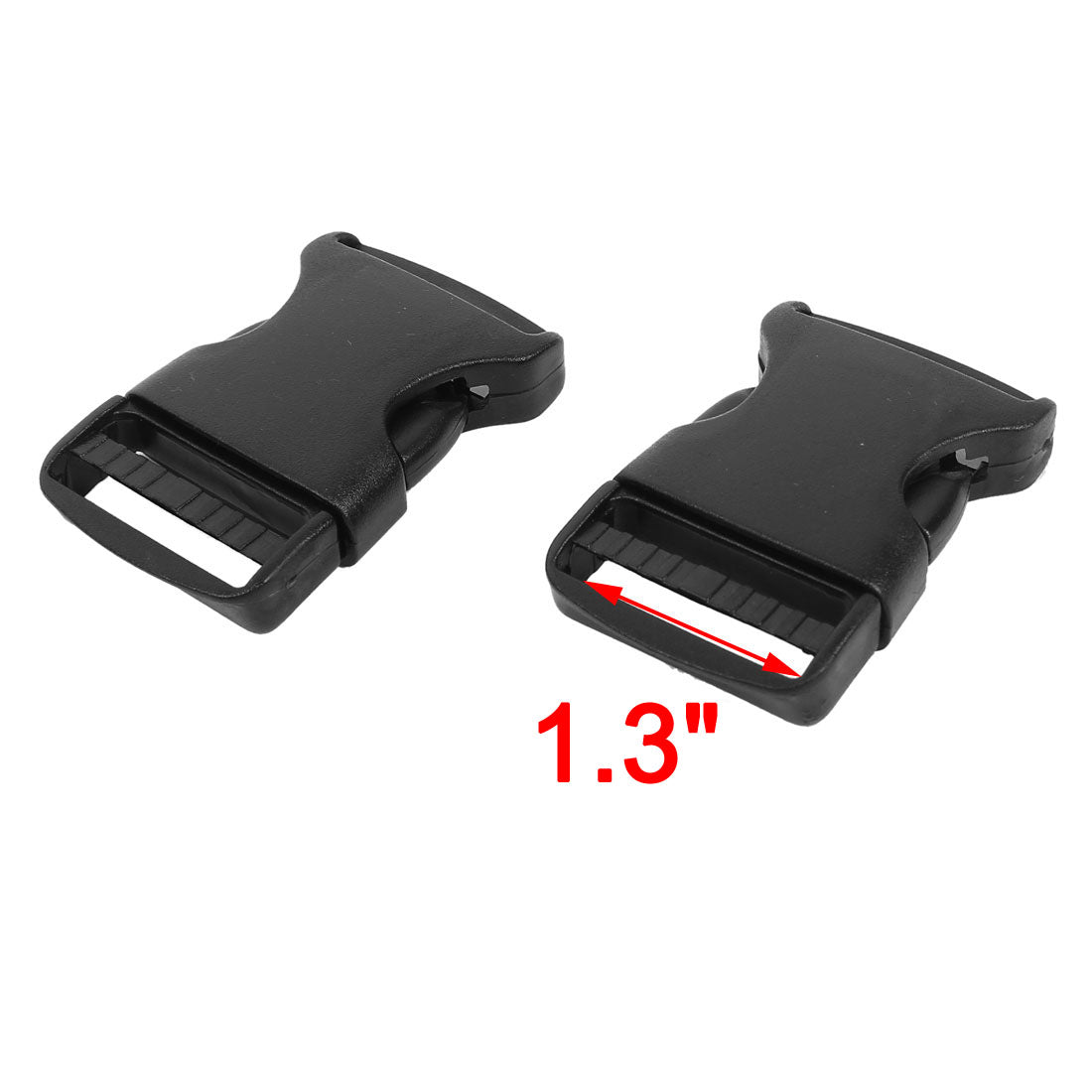 uxcell Uxcell 10pcs Black Hard Plastic Side Release Buckle for 3.2cm Width Strap Band