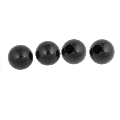 Harfington Uxcell 4 Pcs M10 Female Threaded Mounted 32mm Dia Ball Lever Knobs Black