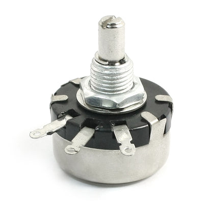 Harfington Uxcell WX110(010) 4.7K Ohm 3 Soldering Terminals 6mm Round Metal Shaft Single Turn Wire Wound Potentiometer