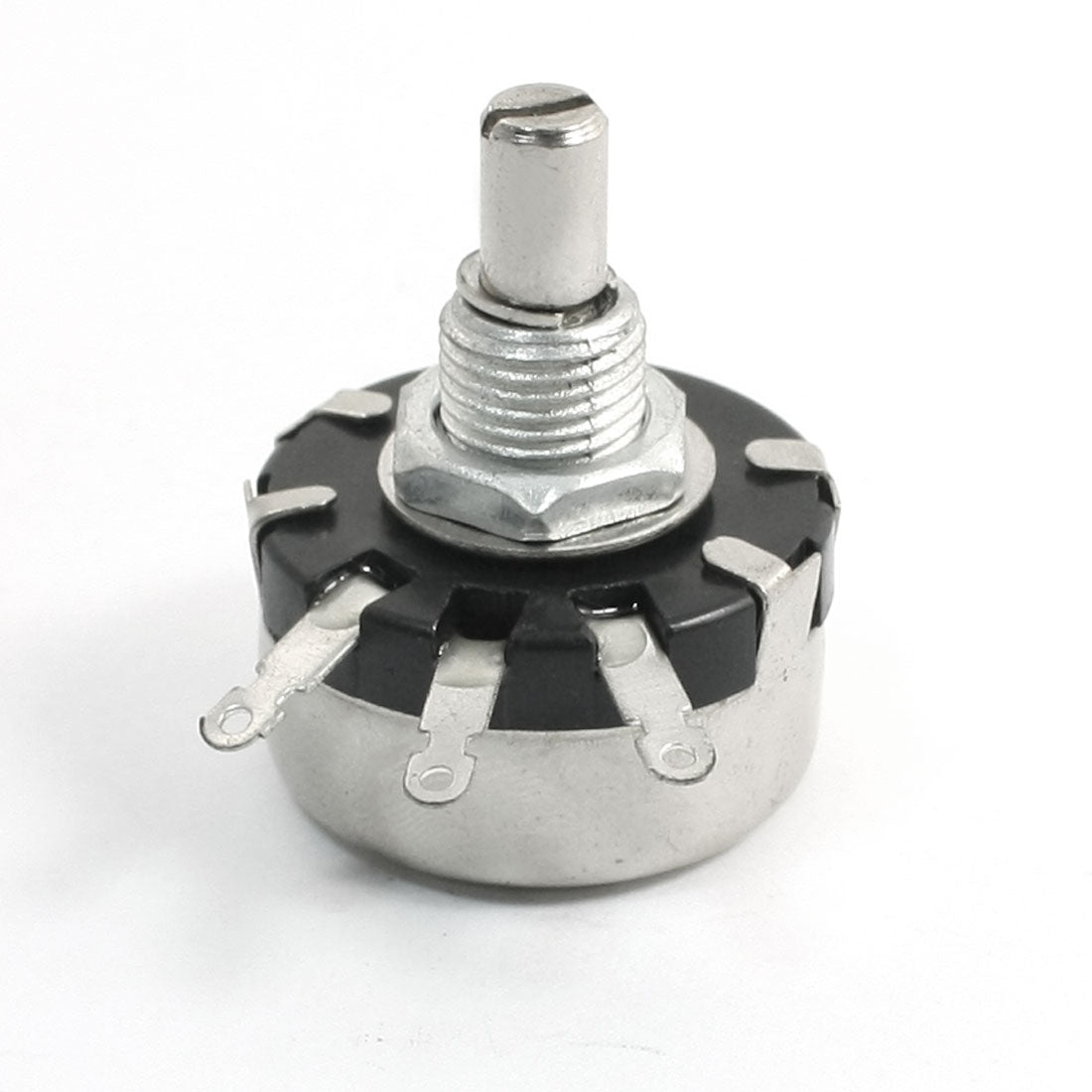 uxcell Uxcell WX110(010) 10k Ohm 3 Pins 6mm Dia Shaft Top Adjustable Single Turn Wire Wound Potentiometer