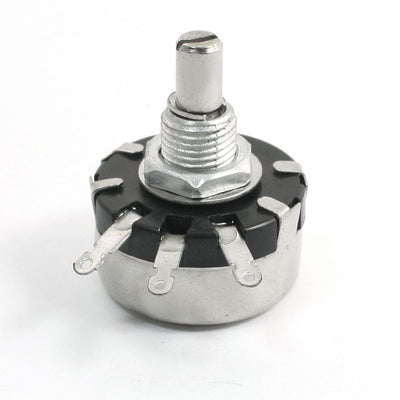 Harfington Uxcell WX110(010) 10k Ohm 3 Pins 6mm Dia Shaft Top Adjustable Single Turn Wire Wound Potentiometer