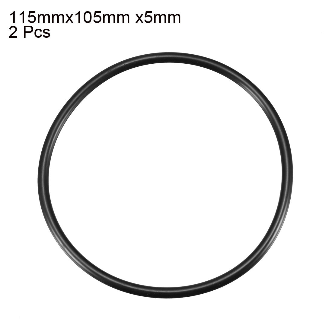 uxcell Uxcell 2pcs Black 22mm Outer Dia 1.9mm Thickness Sealing Ring O-shape Rubber Grommet