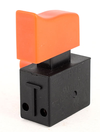 Harfington Uxcell Power Tool Replacement Parts 18A 125VAC 12A/2A/10A 250VAC 1NO 1NO DPST Self Locking Trigger Switch Orange Black