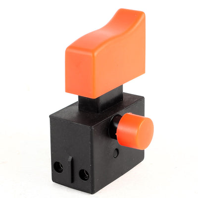 Harfington Uxcell Power Tool Replacement Parts 18A 125VAC 12A/2A/10A 250VAC 1NO 1NO DPST Self Locking Trigger Switch Orange Black