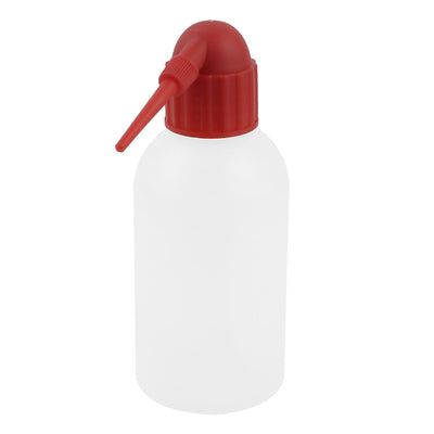 Harfington Uxcell Red Top Cap Clear White Plastic Laboratory Measuring Squeeze Bottle 250ml