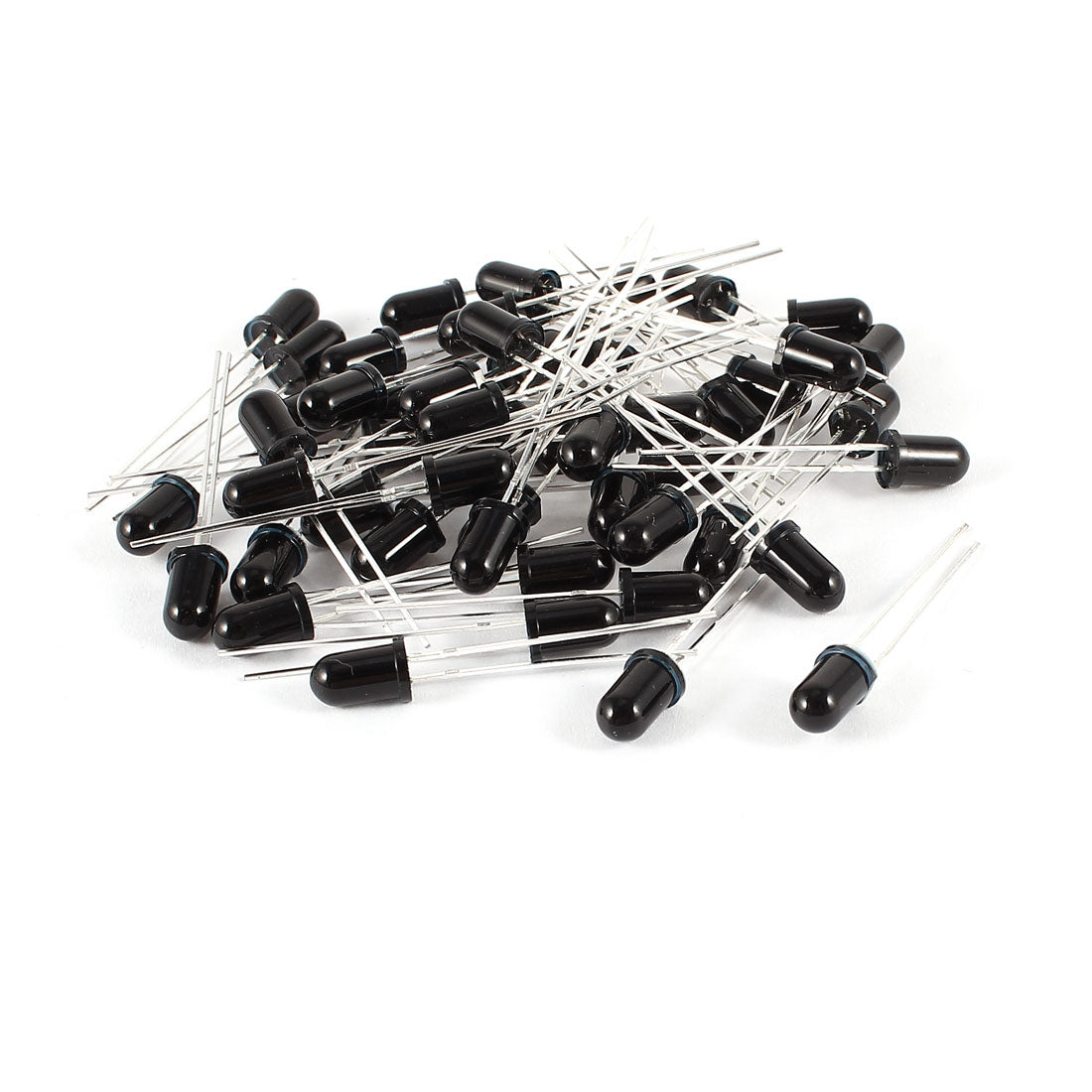 uxcell Uxcell 50 Pcs 5mm Round Head Infrared Receiver Photodiodes IR Diode 6 Meters Emission Distance