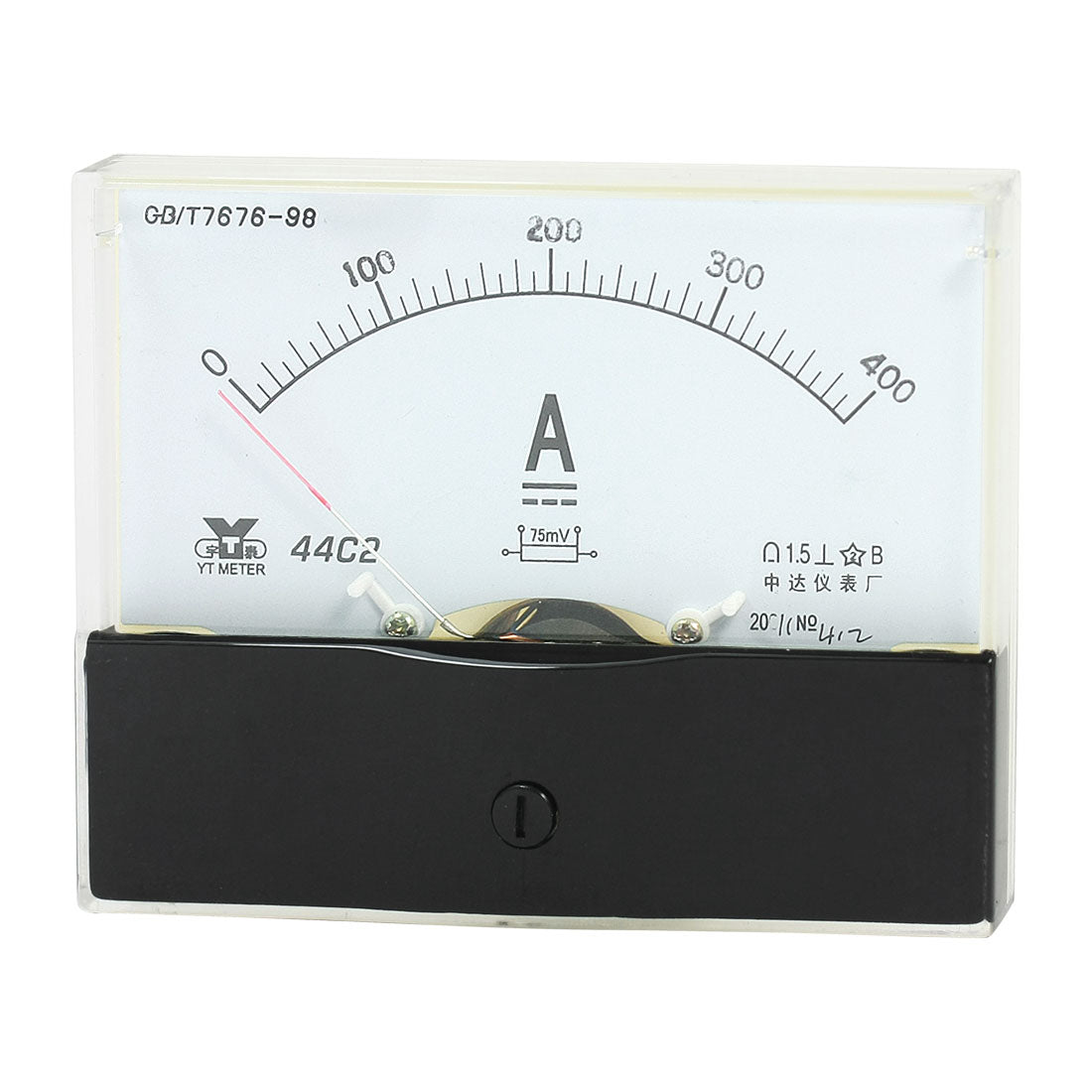 uxcell Uxcell Rectangle Measurement Tool Analog Panel Ammeter Gauge DC 0 - 400A Measuring Range 44C2