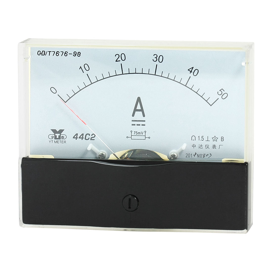 Uxcell Rectangle Measurement Tool Analog Panel Ammeter Gauge DC 0 - 50A ...