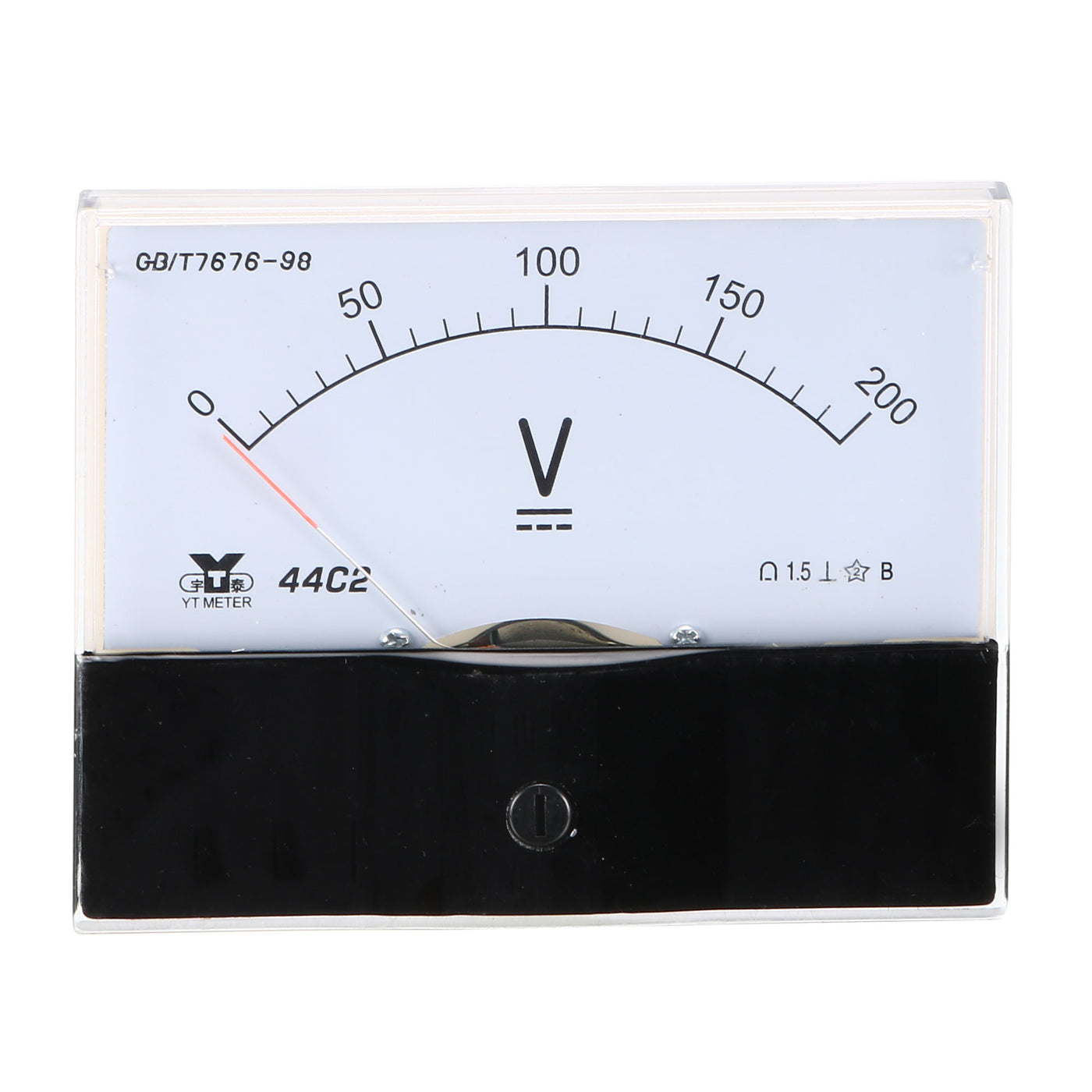 uxcell Uxcell Rectangle Measurement Tool Analog Panel Voltmeter Volt Meter DC 0 - 200V Measuring Range 44C2