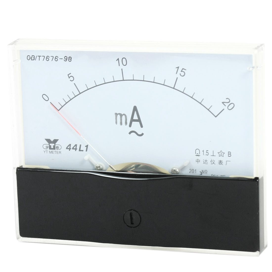 uxcell Uxcell Rectangle Measurement Tool Analog Panel Ammeter Gauge AC 0 - 20mA Measuring Range 44L1
