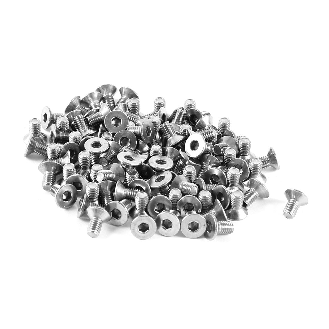 Uxcell 100 Pcs 304HC Stainless Steel Countersunk Socket Flat Head Bolt