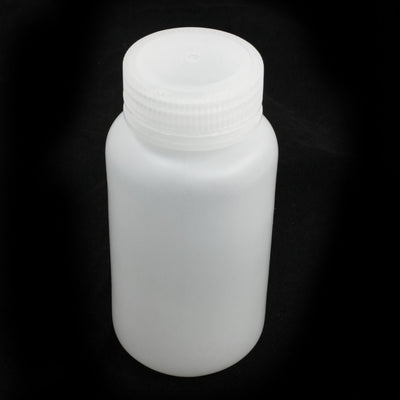 uxcell Uxcell Plastic Screw Lid 250mL 8 oz Chemicals Storage Container White Plastic Reagent Bottle
