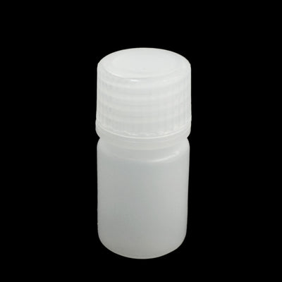 Harfington Uxcell Screw Lid 10mL Chemicals Storage Container White Plastic Reagent Bottle