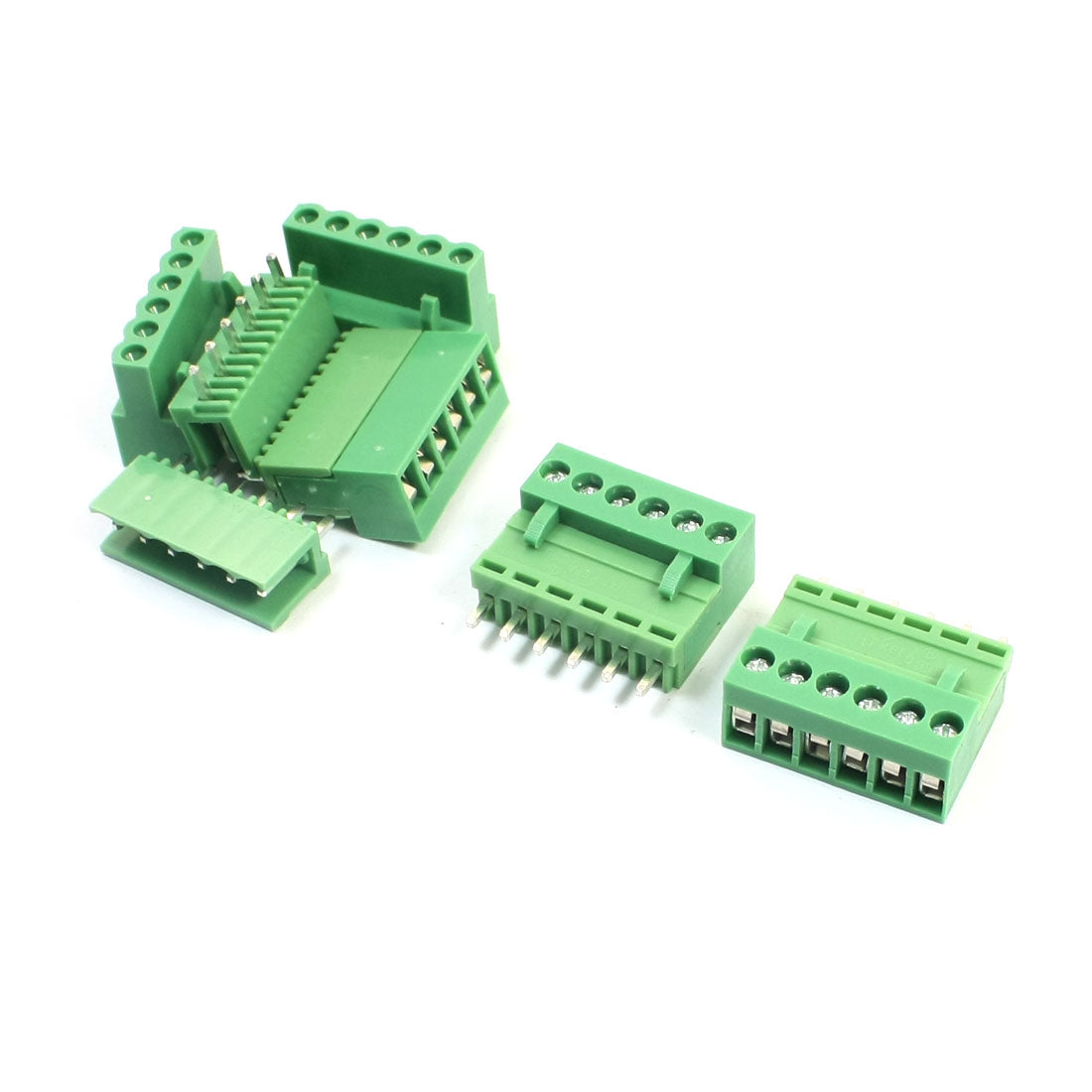 uxcell Uxcell 3.96mm Pitch Pluggable Type Through Hole Mounting PCB Screw Terminal Barrier Block Connector 14-26AWG 5Pcs