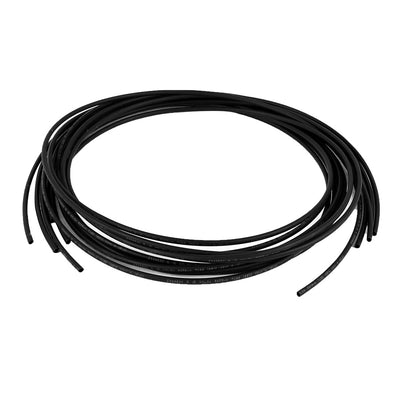 Harfington Uxcell 5 Pcs 1M 3Ft 1mm Dia 2mm Flat Width Heat Shrink Shrinkable Tube Wire Wrap Sleeve Shrinking Tubing Black