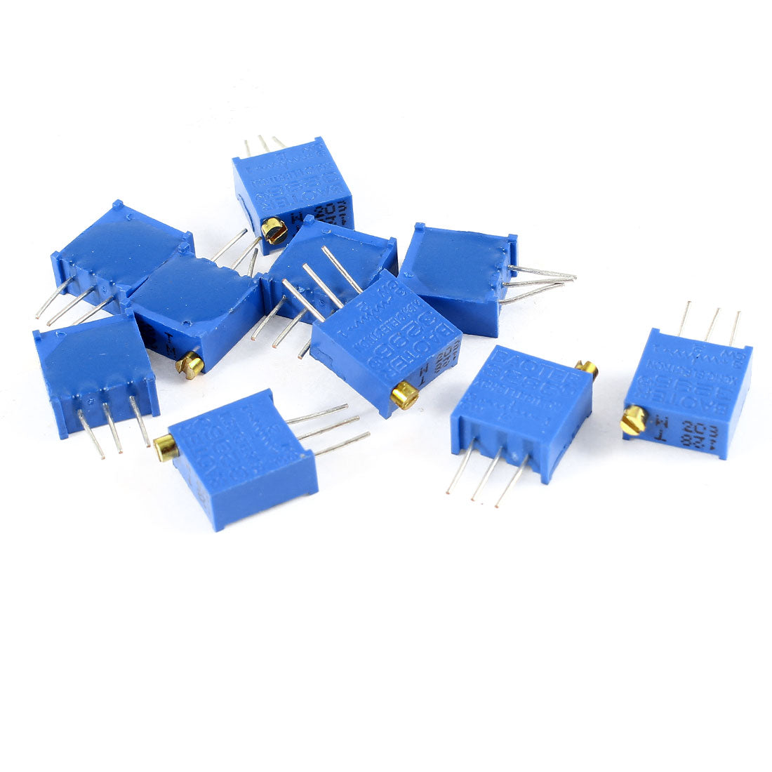 uxcell Uxcell 10Pcs 3296W-203 20K ohm 3 Pins High Precision Adjustable Resistor Trim Pot Potentiometer Trimmer