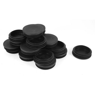 Harfington Uxcell 30 Pieces 60mm Diameter Black Plastic Blanking End Cap Round Tubing Tube Inserts