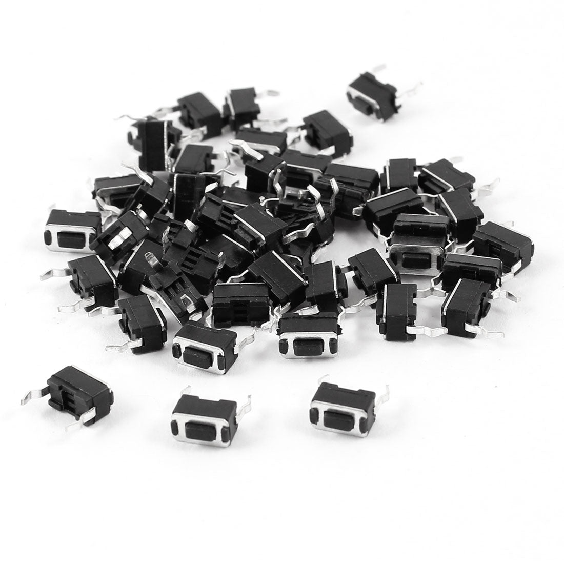 uxcell Uxcell 50pcs Momentary Panel PCB Mount Rectangle Push Button SPST Tactile Tact Switch 6mmx3mmx4.3mm