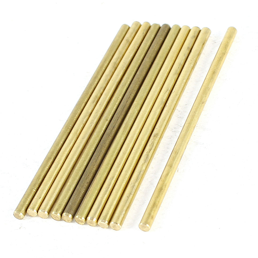 uxcell Uxcell 10 Pcs Car Helicopter Model DIY Brass Axles Rod Bars 2mm x 50mm