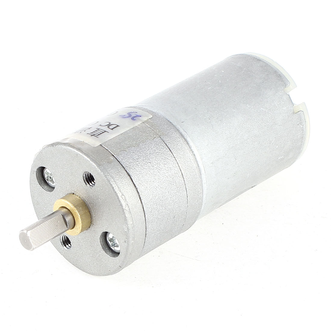 uxcell Uxcell DC 12V 1500RPM 4mm D Shape Shaft Cylinder Electric Geared Box Speed Reduce Motor