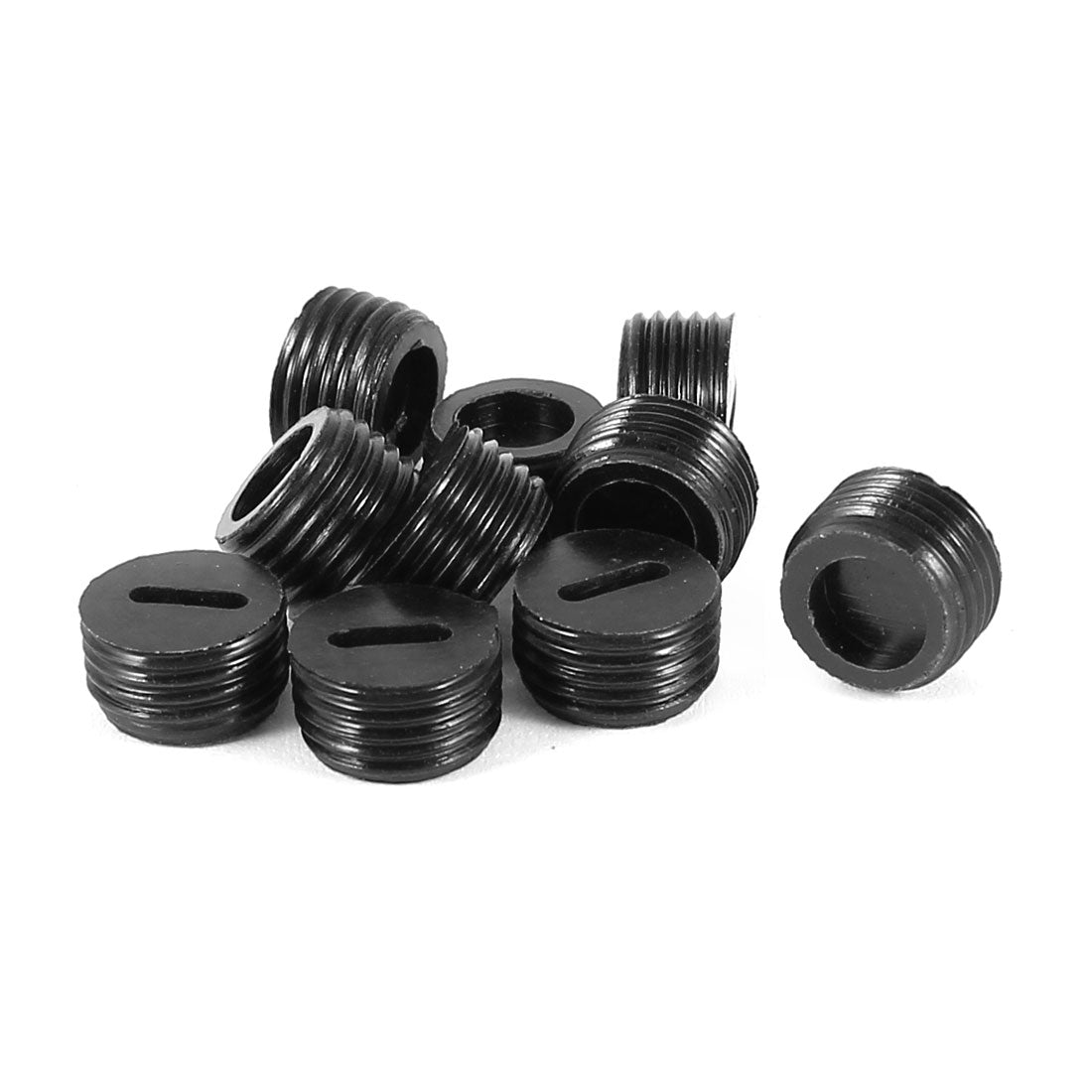 uxcell Uxcell 10 PCS Replaceable 6mm High 10mm Dia Screw Round Shaped Motor Carbon Brush Holder Cap Cover