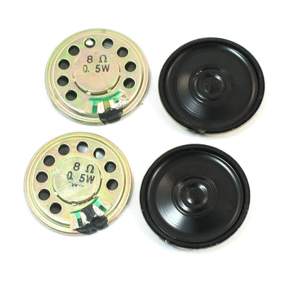 uxcell Uxcell 4 Pcs 30mm Dia 0.5W 8 Ohm Round Metal Case Internal Magnet Mini DVD EVD Audio Speaker Amplifier Replacement