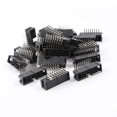Harfington Uxcell 25Pcs DC3-16PL 2x8 Pins 16P 2.54mm Pitch Right Angle Connector Pin IDC Box Headers