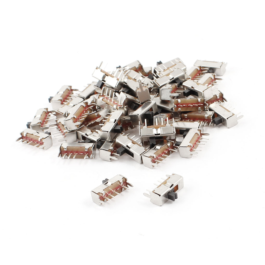 uxcell Uxcell 55 Pcs 4Pin PCB Mount 3 Position SP3T Horizontal Mini Slide Switch