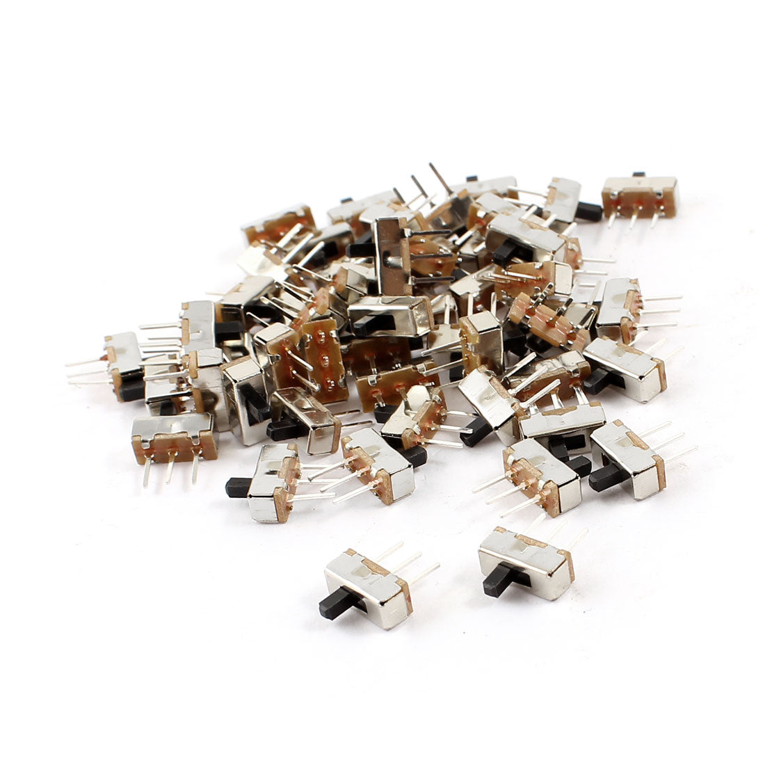 uxcell Uxcell 55 Pcs 3 Terminals PCB Mount 2 Position SPDT Horizontal Mini Slide Switch