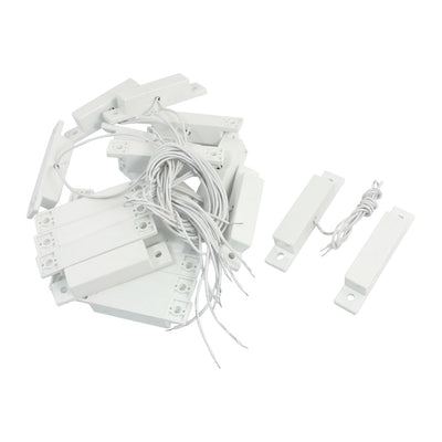 Harfington Uxcell 10 Sets Screw Surface Mount Wired NC Magnetic Door Contact Reed Switch Alarm