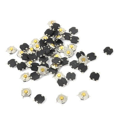 Harfington Uxcell 55Pcs Momentary Tact Tactile Push Button Switch 4mmx4mmx1.7mm 4-pin