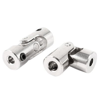 Harfington Uxcell 2PCS 4mm to 3mm Inner Dia Rotatable Metal Mini Universal Joint Connector Fittings for RC Model Motor