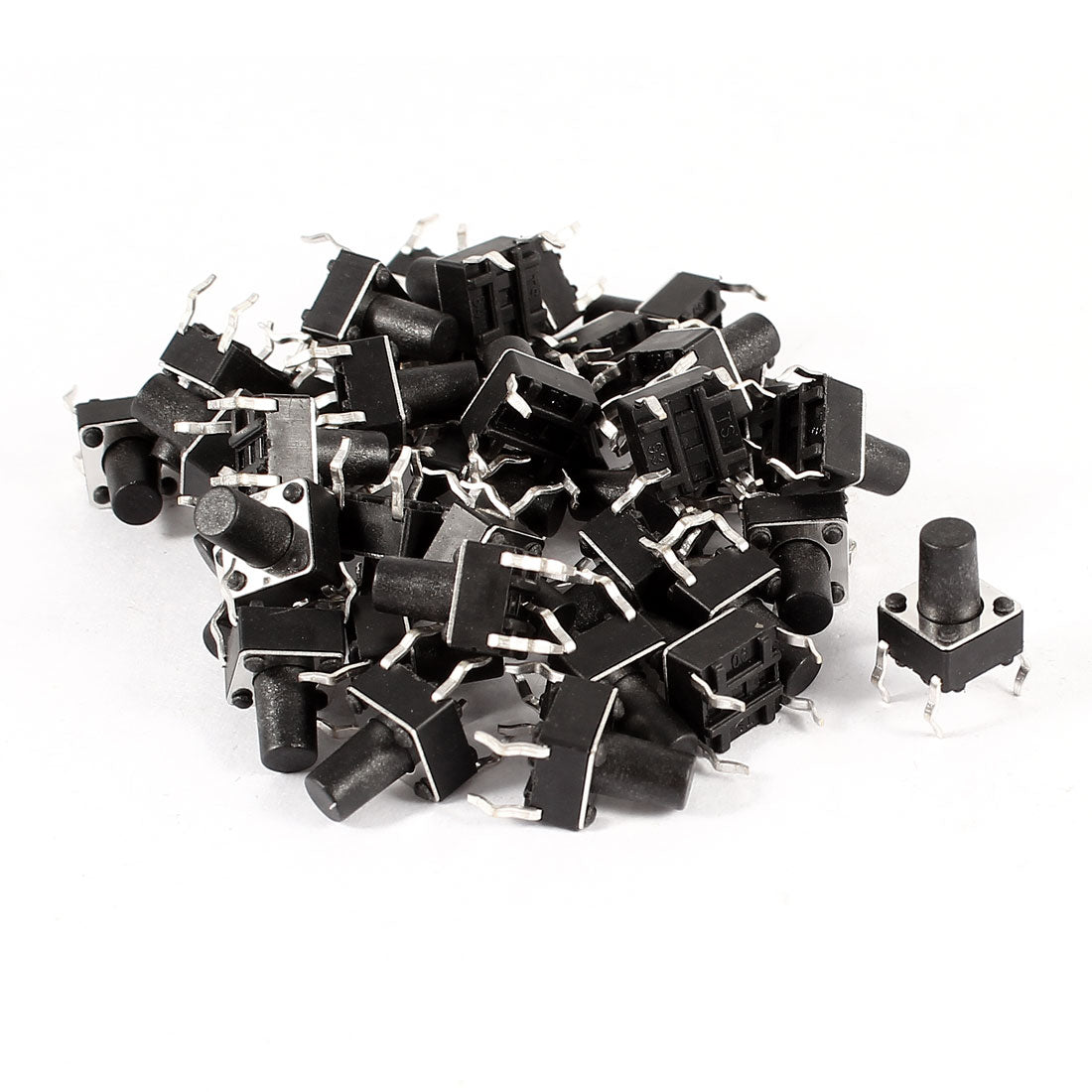 uxcell Uxcell 40 Pcs 6x6x8.5mm 4Pin PCB Mount Tactile Tact Push Button Micro Momentary Switch