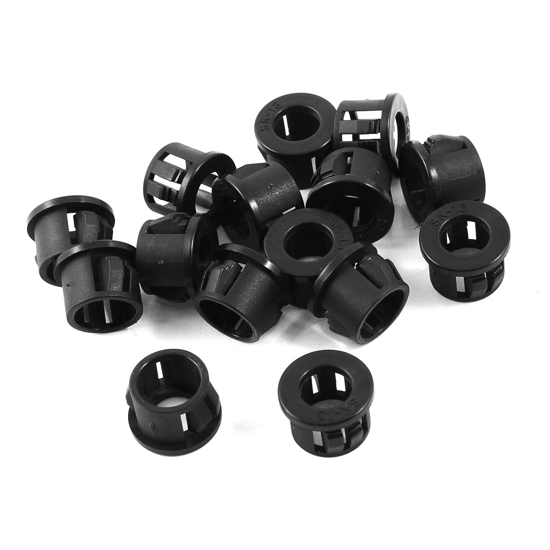 Uxcell Uxcell 15pcs Black Round Cable Hose Harness Protective Snap Bushing Plugs Grommet 13mm Panel Hole Dia