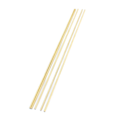 uxcell Uxcell 5Pcs Gold Tone Brass 300mm x 3mm Round Rod Stock for CNC Lathe Machine