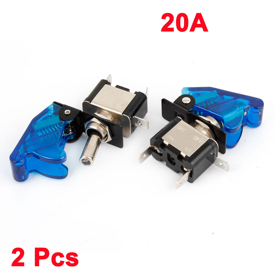uxcell Uxcell DC 12V 20A Blue LED Illuminated SPST ON/OFF Car Toggle Switch 2 Pcs