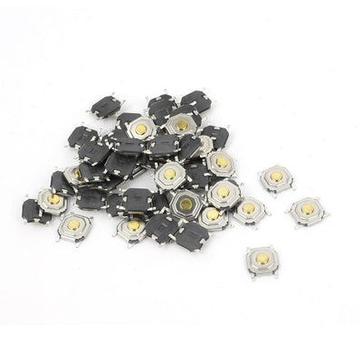 Harfington Uxcell 100 Pcs 5mmx5mmx1.5mm 4Pin Surface Mounted Devices Momentary Push Button Tact Tactile Micro Switches