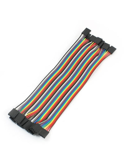 Harfington Uxcell 10pcs 20cm 2.54mm 4P-4P Female to Female F/F Connect Jumper Wire Cable Line