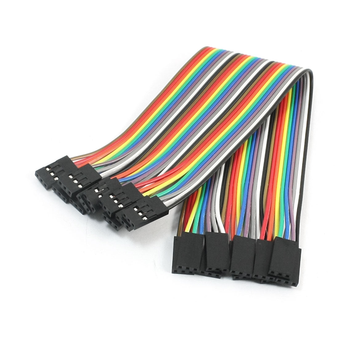 uxcell Uxcell 10pcs 20cm 2.54mm 3P-3P Female to Female F/F Connect Jumper Wire Cable Line