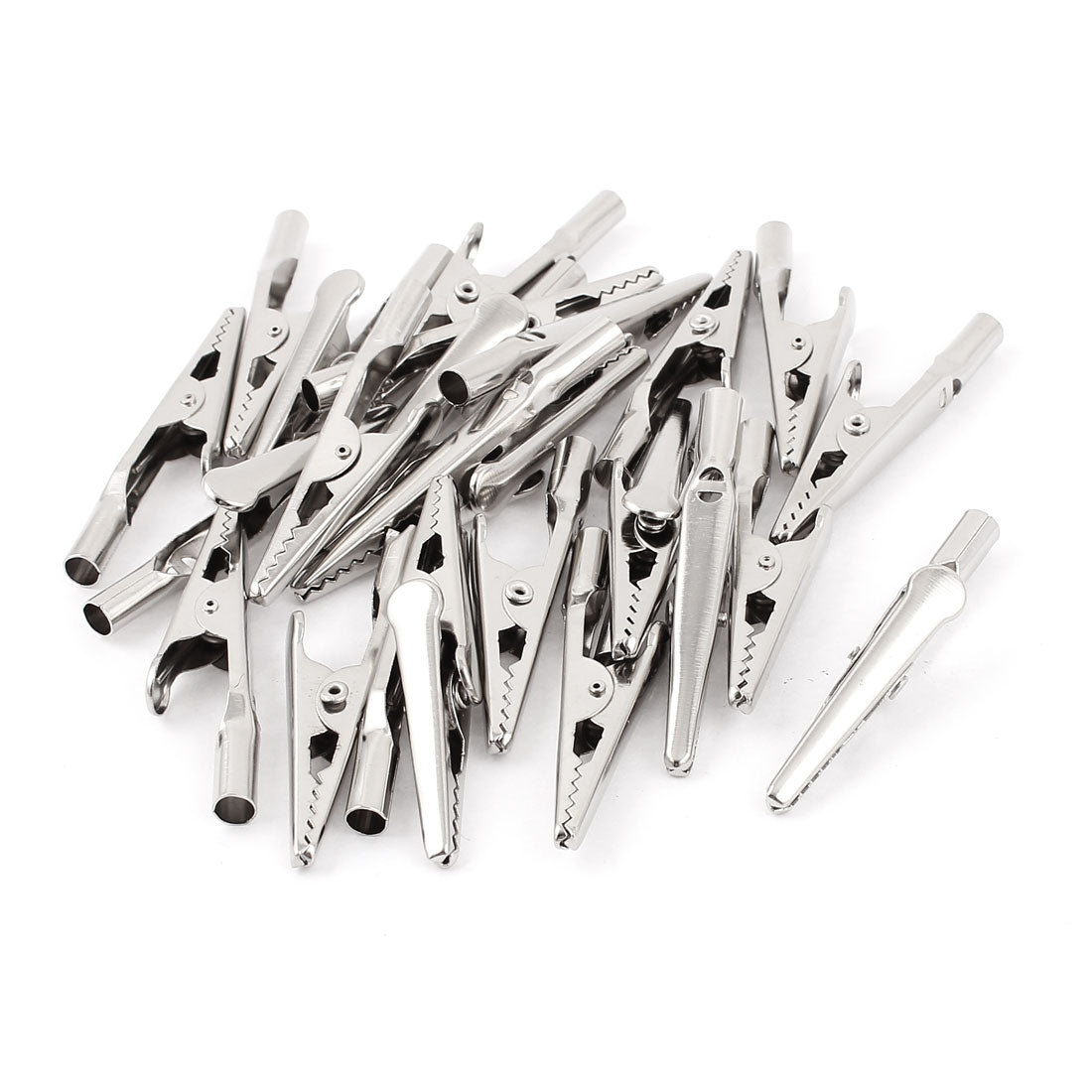 uxcell Uxcell 25 Pcs Silver Tone Metal Alligator Clip Crocodile Clamps