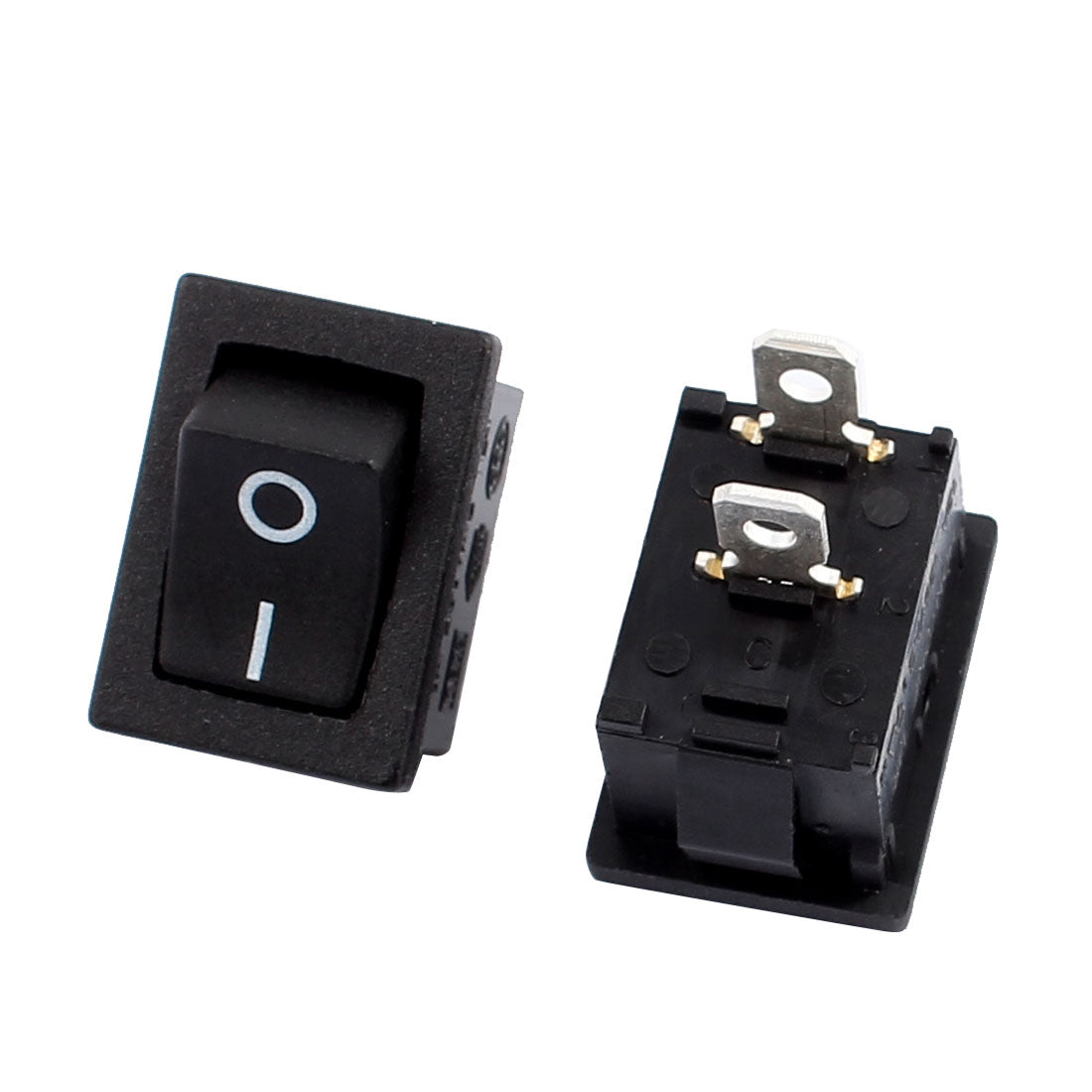 Uxcell 2 Pcs SPST 2 Position ON/OFF 2 Terminal Latching Rocker Switch ...