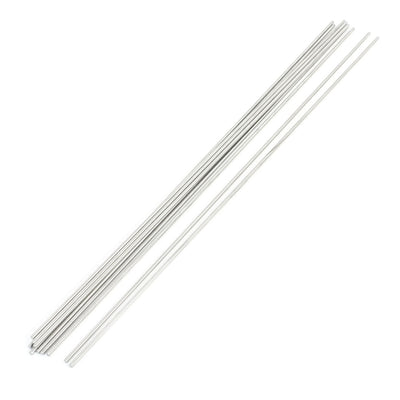 uxcell Uxcell 10 Pcs 350mm x 2.5mm Silver Tone Stainless Steel Round Rod Bar Shaft Axle for RC Airplane DIY